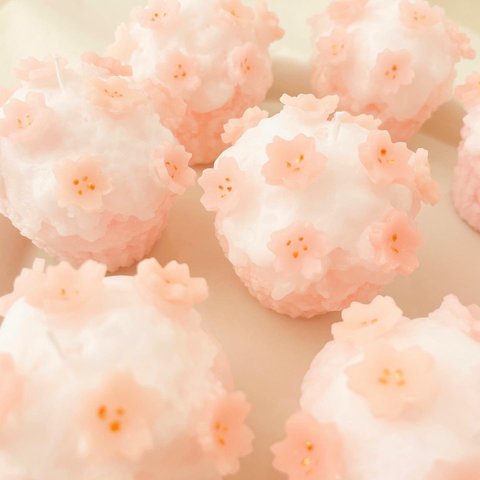 桜のカップケーキキャンドル