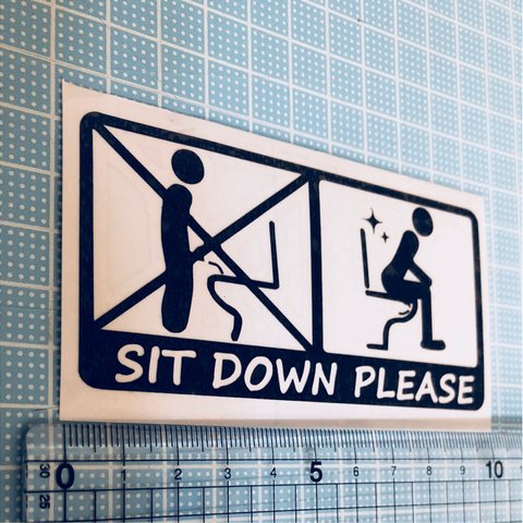 PLEASE  SIT  DOWN ステッカー4