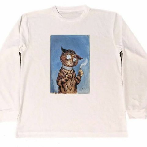 ルイス　ウェイン　ドライ　ロング　Tシャツ　ロンT　ネコ　グッズ　猫　ねこ　絵画　名画　アート　葉巻　煙草　タバコ　グッズ