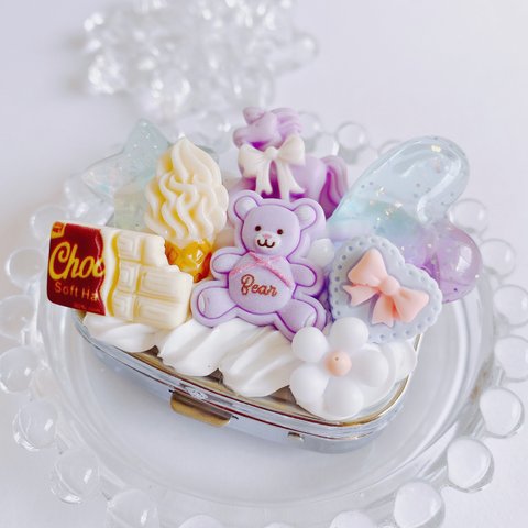  pastel  bear  grape ピルケース　スイーツデコ　