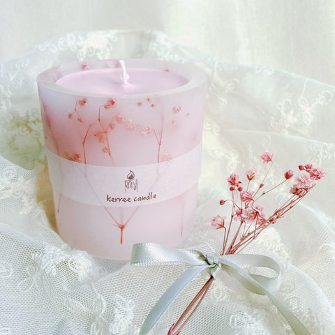 [〜花香る〜Kasumisou candle（かすみ草 キャンドル）