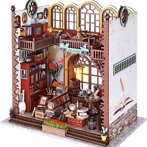 【受注制作】「魔法の本屋」ドールハウス 完成品