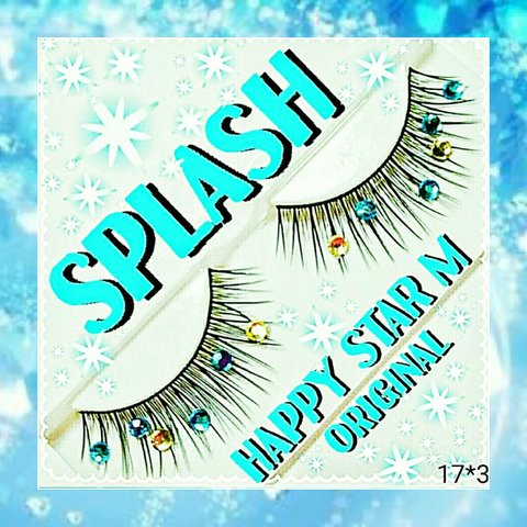 ●売切●★Splash★partyまつげ 水色 ストーン★配送無料