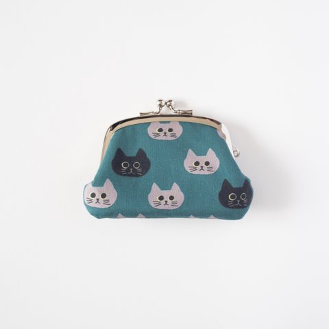 【名入れ無料】スッポリ手に納まる　猫さんのミニ財布