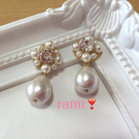 *♡ホワイトの清楚なピアス/イヤリング♡*