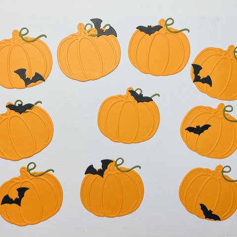 ハロウィン　かぼちゃカード　ダイカット　クラフトパンチ　No.110