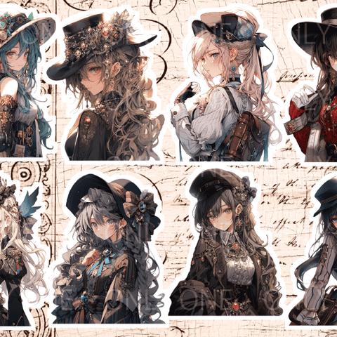 デザインペーパー　STEAMPUNK GIRL　コラージュシート