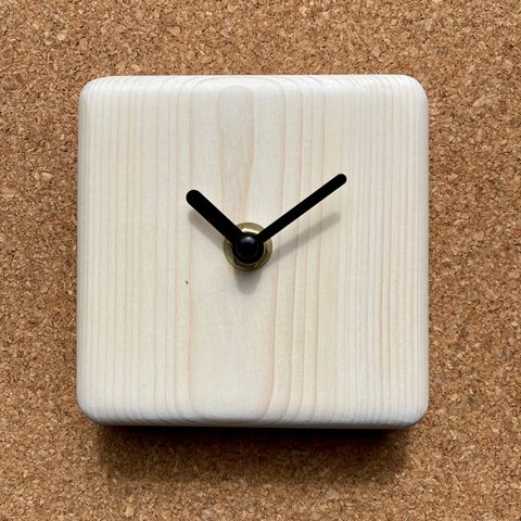 木製時計　壁掛け時計　おしゃれ　かっこいい　木製 ウッディ３（ホワイト）