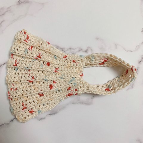 手編みマスクカバー  赤ずきん 女性サイズ 立体マスク 