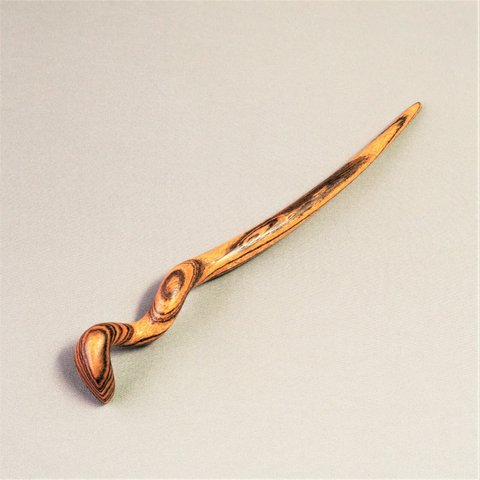 木簪 蛇のかんざし(Ｌサイズ)   木製BT/ボコテ  防水