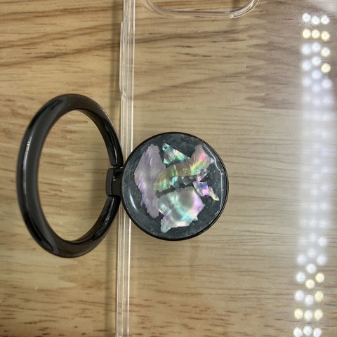 ハンドメイド　スマホリング　レジン