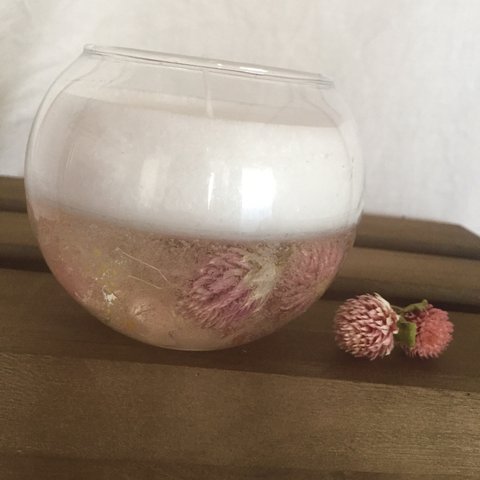 パーム&ジェルflower candle＊ pink