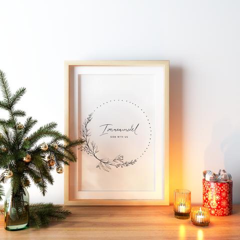 シンプルな白いクリスマスポスター | n4510 | サイズ選択 | 光沢紙