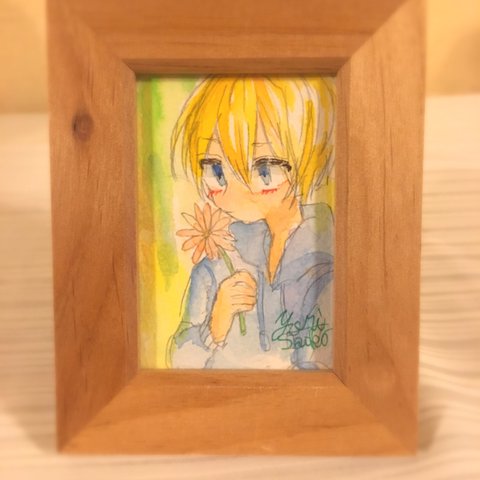 【ミニ原画】花と少年