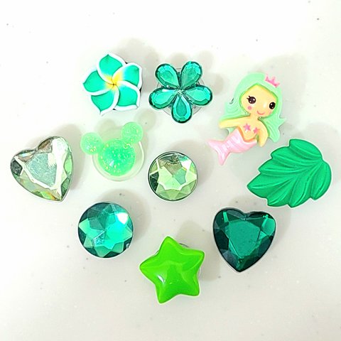 グリーン系 ジビッツ10点セット☆ハンドメイド