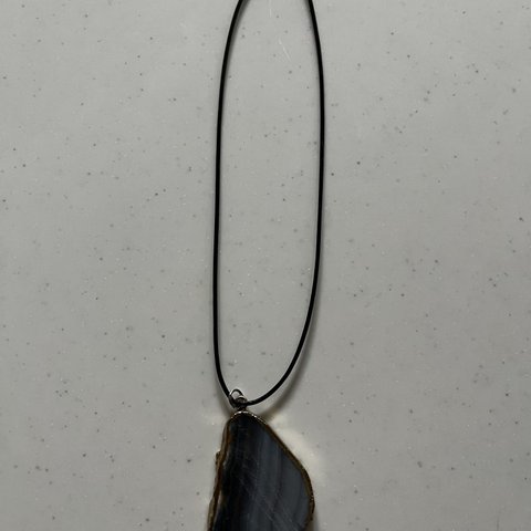 agate slice pendant necklace