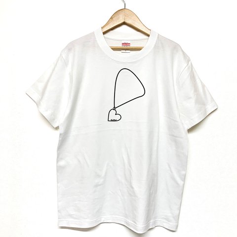 Tシャツ 『 PAPA 』 ネックレス風(ハート)　半袖　前面プリント　メンズ