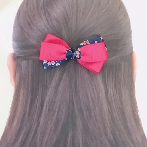 大人可愛い和柄リボンのヘアアクセサリー