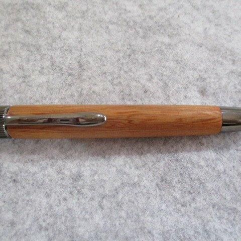 屋久杉　笹杢　世界の銘木　回転式ロングパトリオットボールペン
