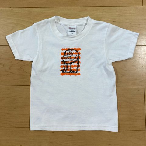 キッズ110cm＊体育座りの人とオレンジドットライン🍊