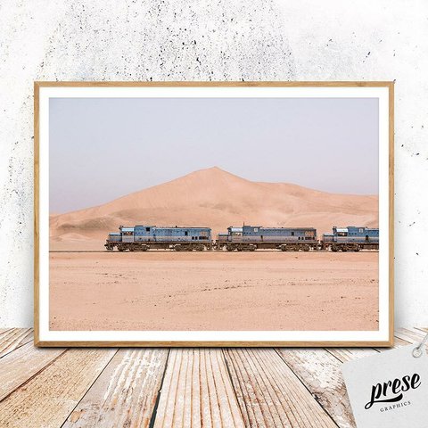 砂漠を進む列車