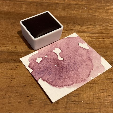 水彩絵の具　分離色　紫×赤紫