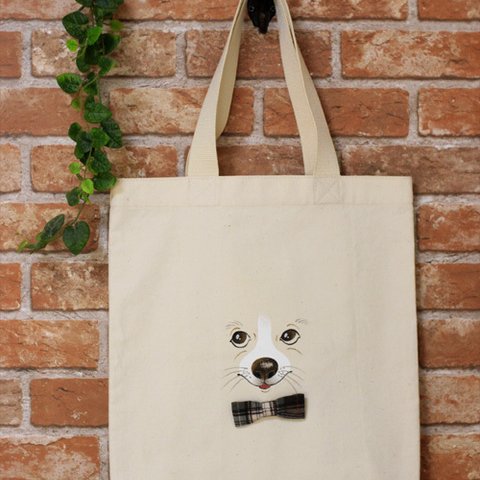 dog face tote bag「あそぼう♪」