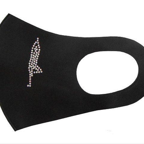 Shareki Mサイズ マスクアクセサリー アイロンで付ける キラキララインストーン ホットフィックスマスク ヨガ ヨガポーズ2 hf-yoga2-mask