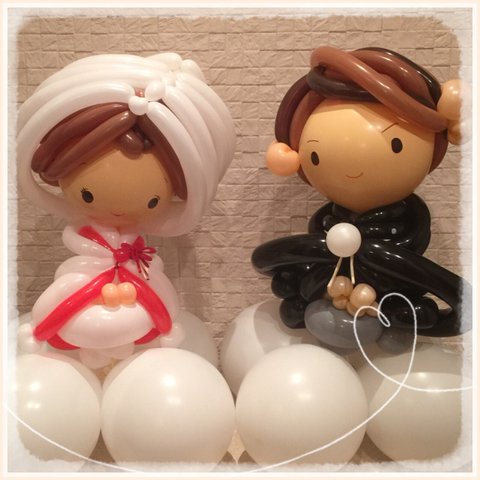 結婚式 白無垢 新郎新婦バルーンアート