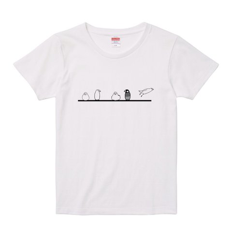 レディース文鳥Tシャツ  「文鳥オールスターズ」【受注生産】