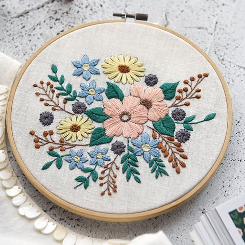 1花模様　刺繍作成キット