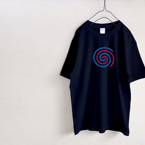 パープル　渦　Tシャツ（ネイビー）