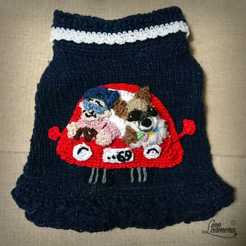 犬服手編み 夏用 Ｓサイズ