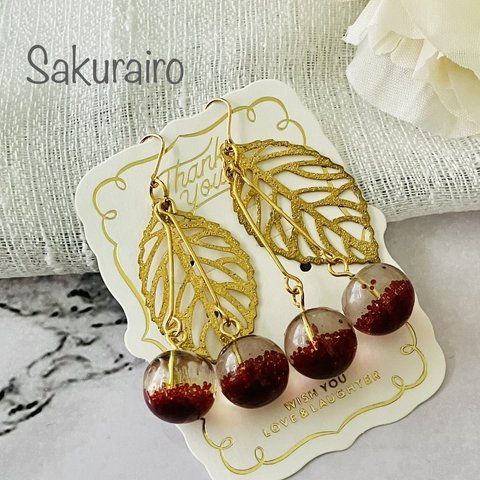 Sakurairo さくらんぼ　ピアス(イアリング)