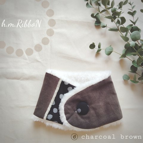 boy's neckwarmer　　 ⓓcharcoal brown