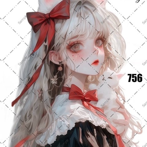 original sticker « no.756 »     //     人物ステッカー オリジナルステッカー