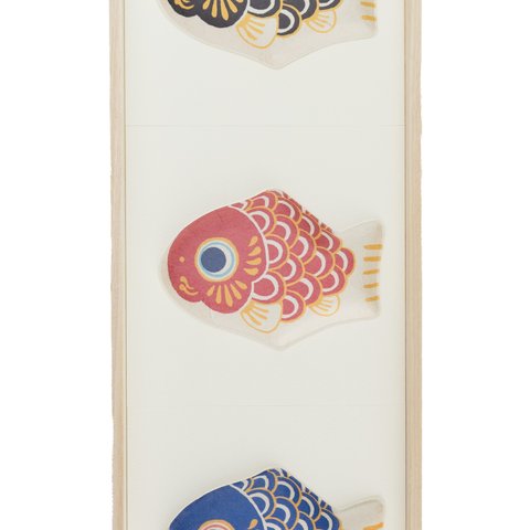 和紙の縁起物　3種飾り12 (鯉のぼり  縦)　F03-012T