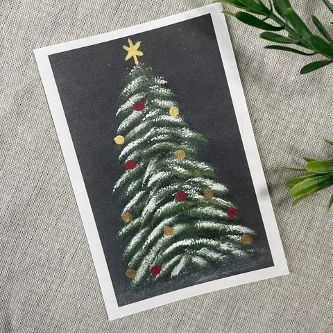 クリスマスツリーのポストカード