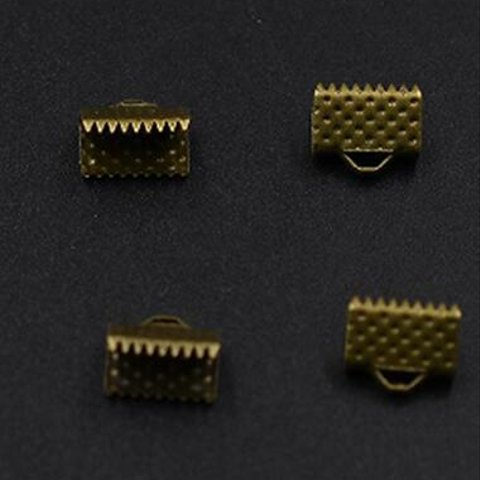 GM-053 300個 レース留め 10×8mm アクセサリーパーツ 真鍮古美 3×【100ヶ】