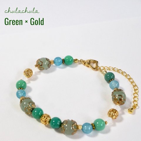 ストーンブレスレット＊Green