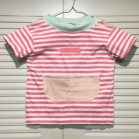 しましまとぴんく T SHIRTS KIDS ▶︎Tシャツ・キッズ・ジュニア・ボーダー・マリン