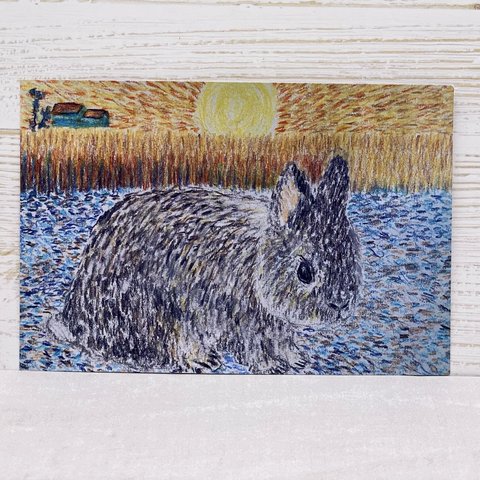 たねをまく人が、うさぎだったら🐰絵画