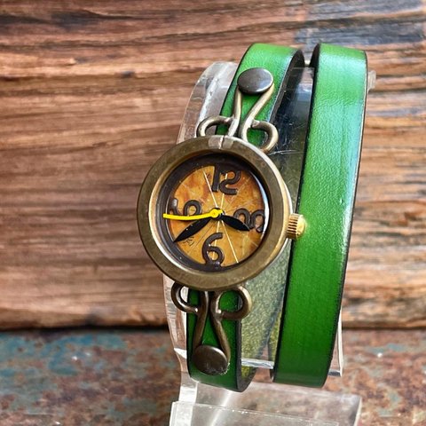  ◆真鍮製　クォーツ式手作り腕時計◆ SBQ-6012