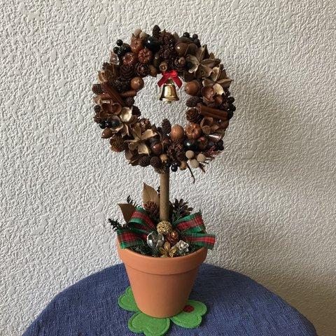 《X'mas》🎄木の実のリーストピアリー（高さ：34cm）