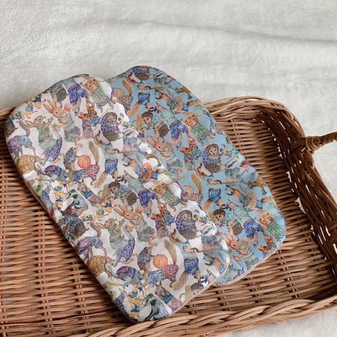 ふわもこ☆ LIBERTY FABRICSハラバルーのハーフハンカチ