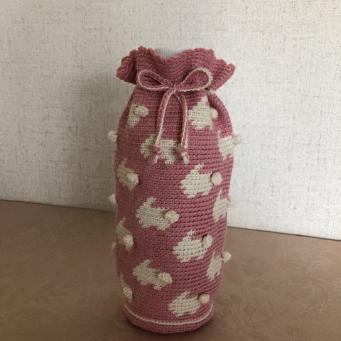 うさぎのペットボトルカバー＊cotton🐇500mlサイズ＊送料無料