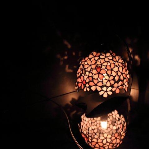 「桜ノ木」 ステンドグラス  ランプ