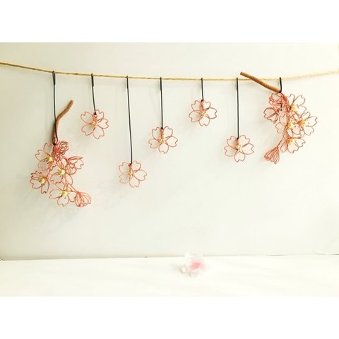 春色　桜のガーランド　〜ワイヤークラフト〜 