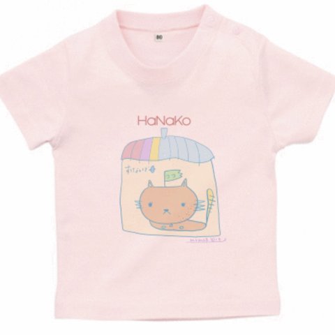 ★カラー選べる名入Tシャツ★オリジナルキャラここネコ