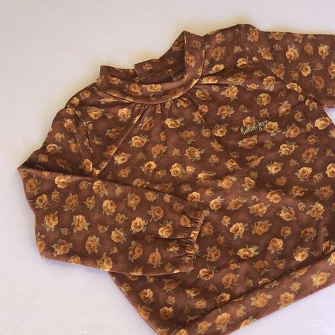 Vintage rose tops　ビンテージフラワー　バラ　ローズ　ビンテージ調　花柄　キッズトップス　キッズ　キッズアパレル　キッズ服　出産記念　ギフト　韓国服　韓国子供服